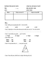 Đề thi học kỳ I môn Toán Lớp 2 - Trường Tiểu học Tri thức